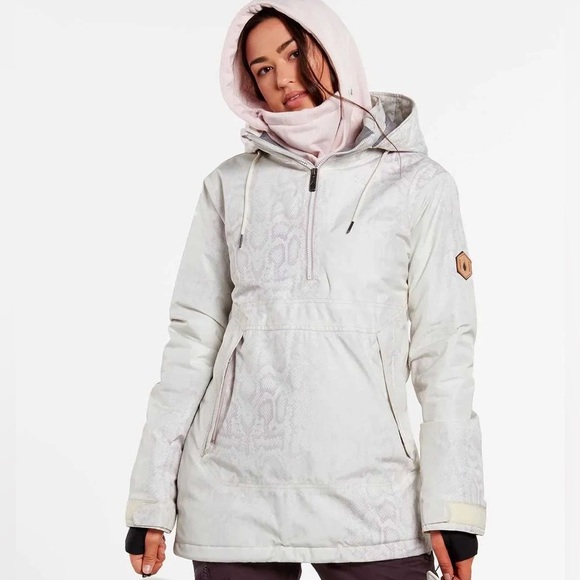 Volcom Jackets & Blazers - Volcom Insulated Fern GoreTex Pullover Jacket White Women's Size M Snowboard